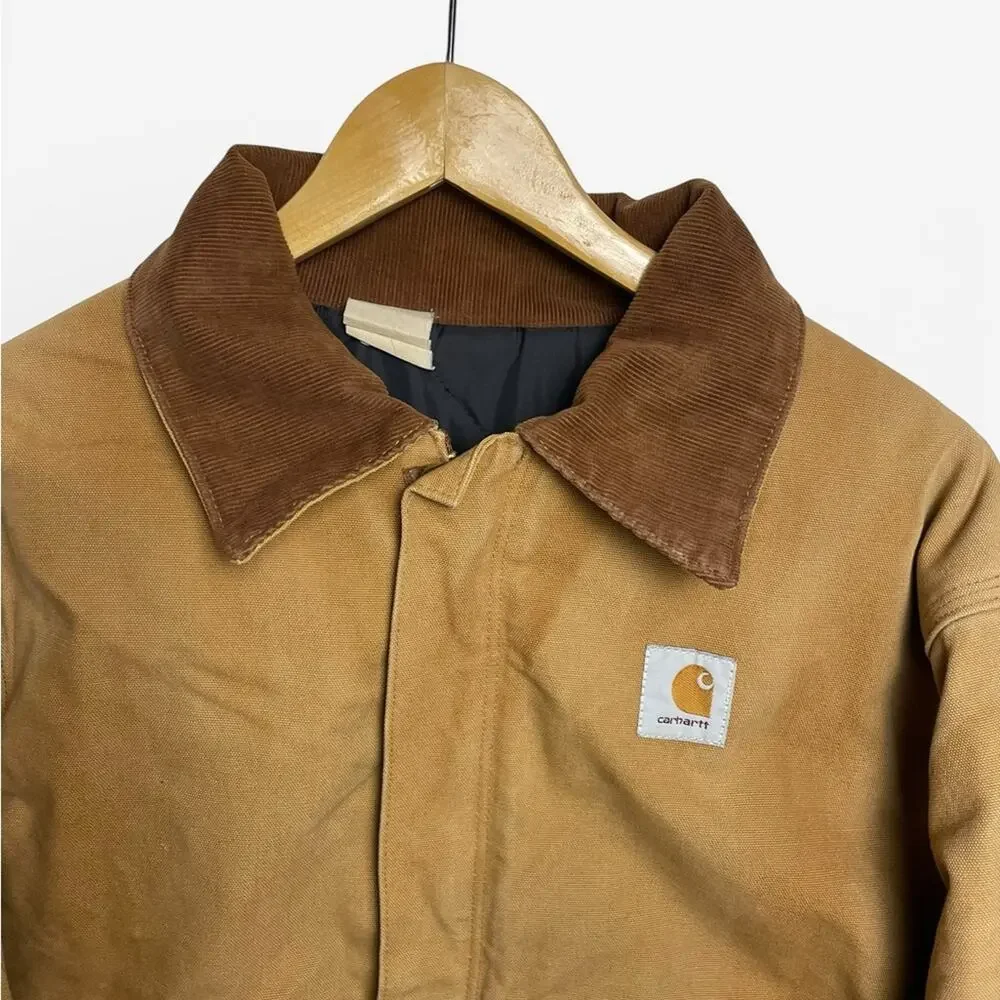 Carhartt Men's Brown tan distressed Field work Jacket XL